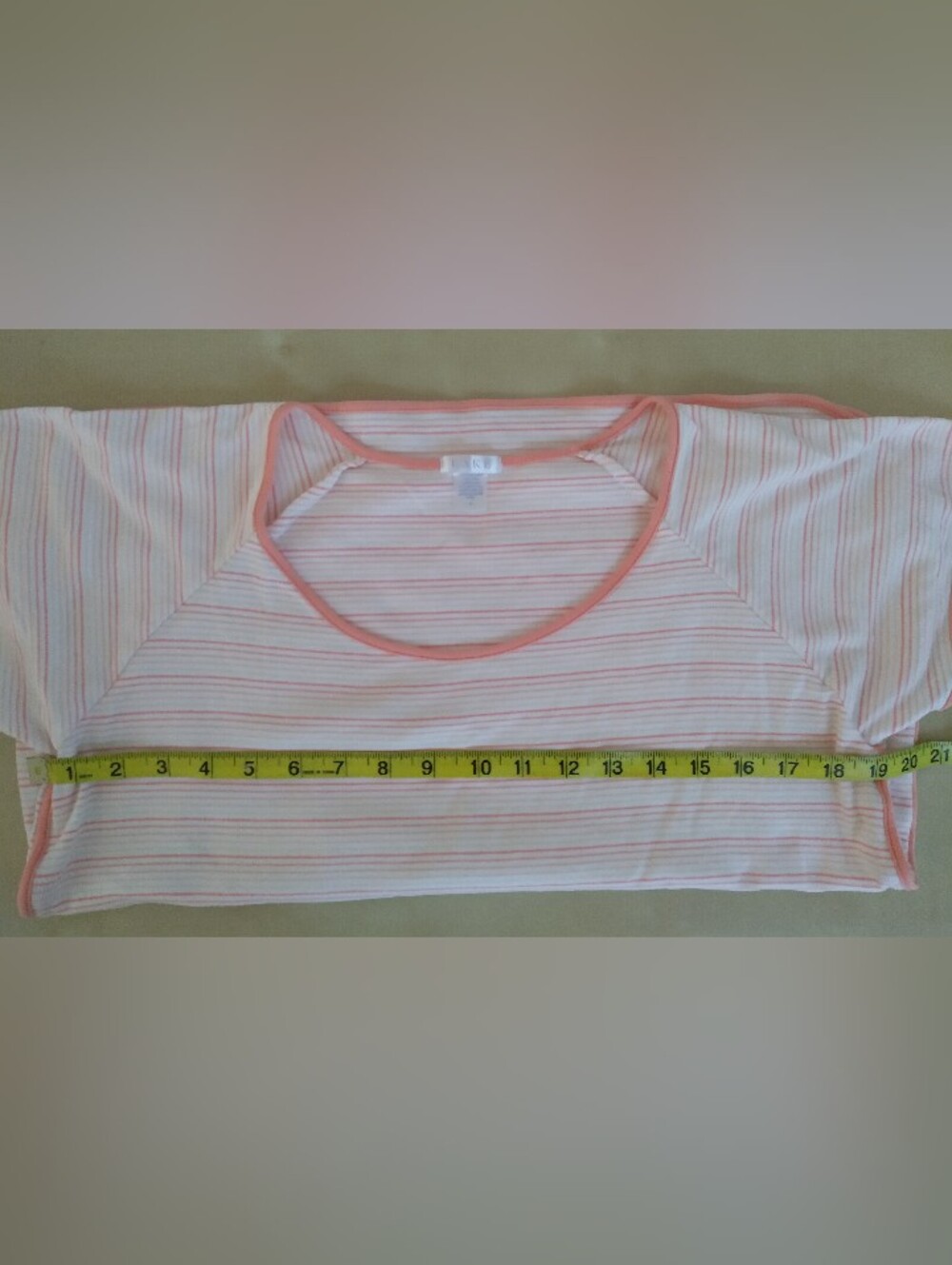 Lake Coral Stripe Tee Medium - Picture 5 of 6